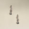 Scalloped Crystal Charm Huggies in Silver-Astrid &amp; Miyu