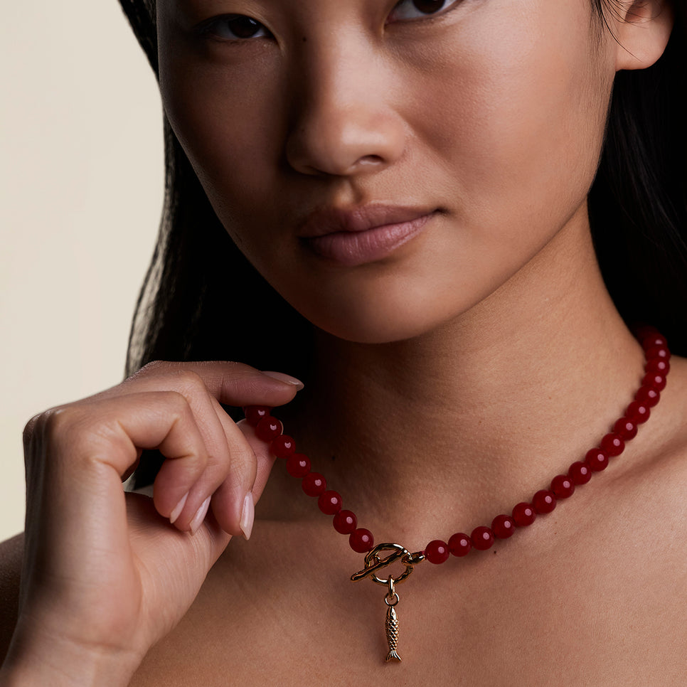 Fish Clip Charm in Gold