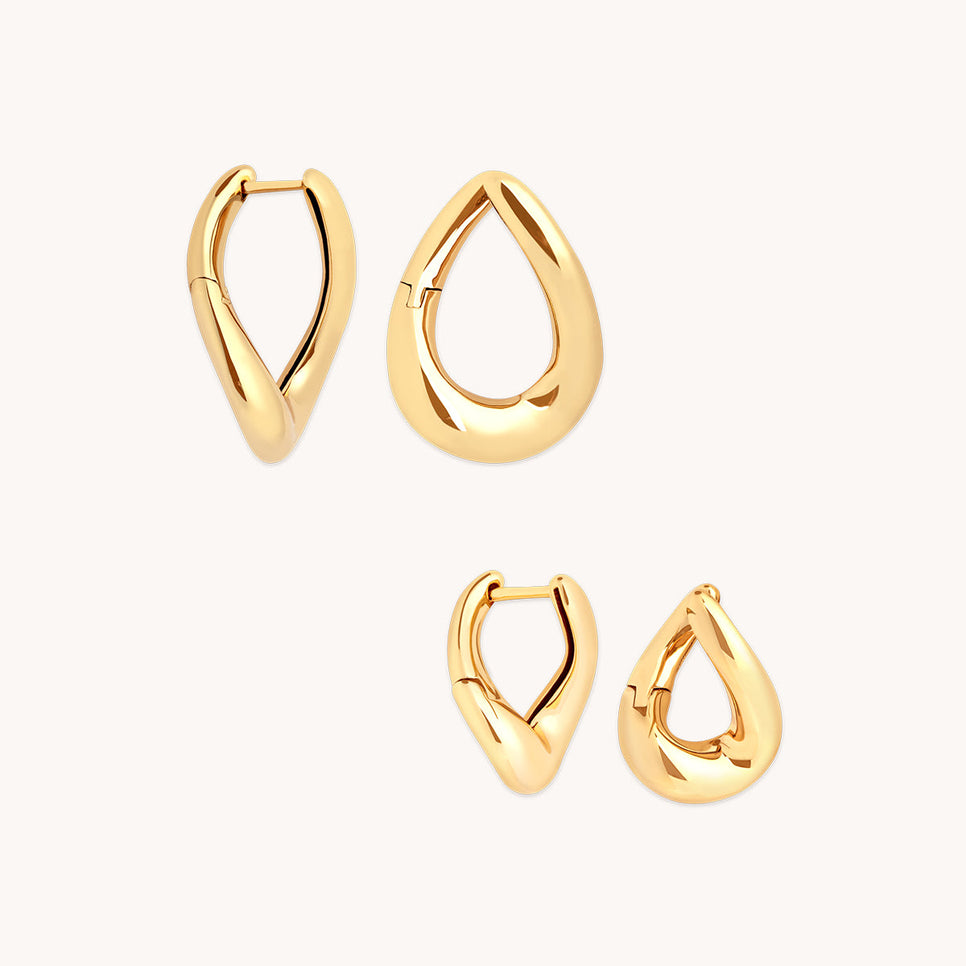 Molten Hoops Stacking Set in Gold