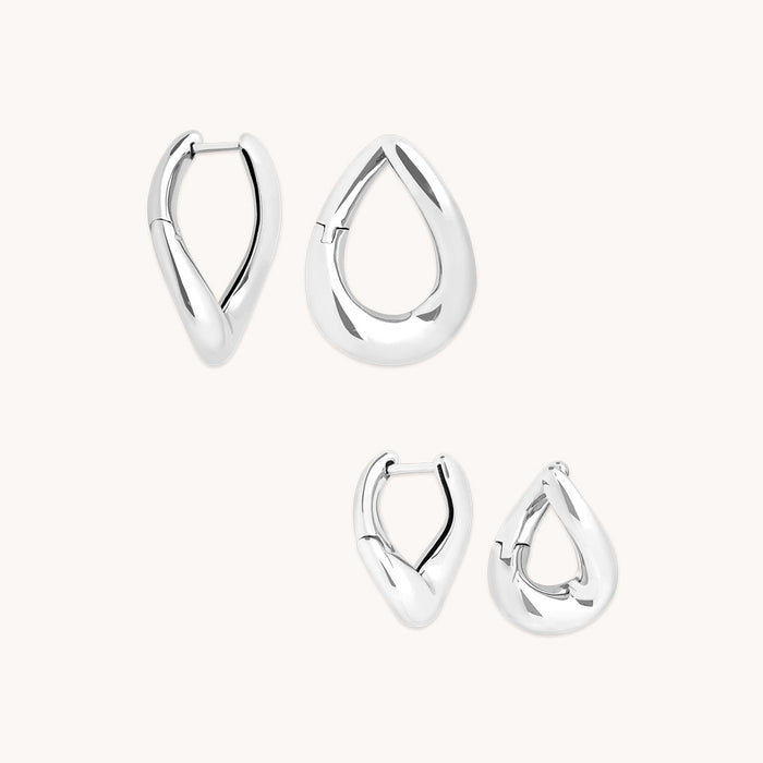 Molten Hoops Stacking Set in Silver