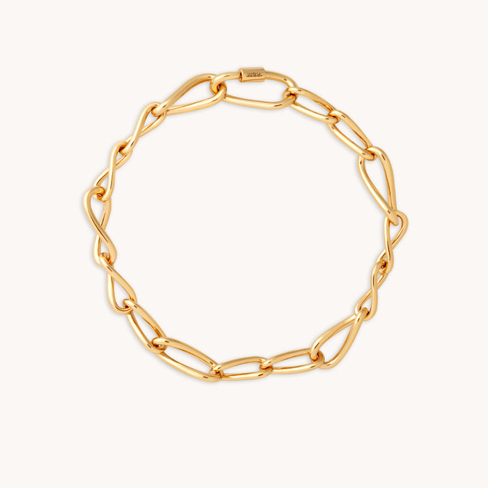 Infinite Chain Bracelet in Gold