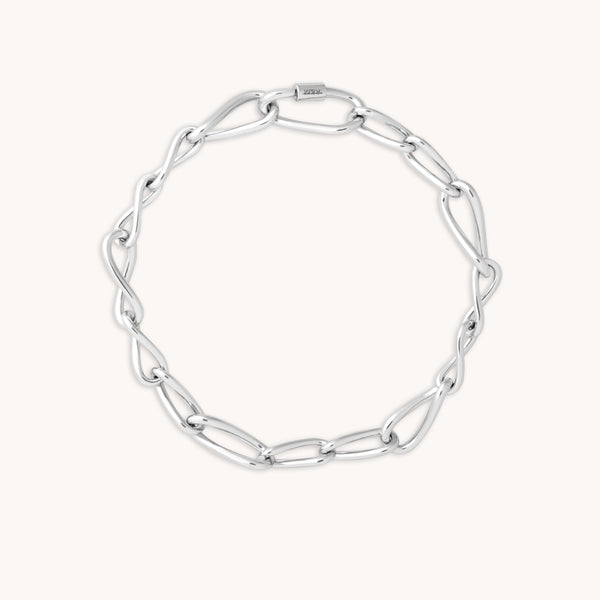 Infinite Chain Bracelet in Silver