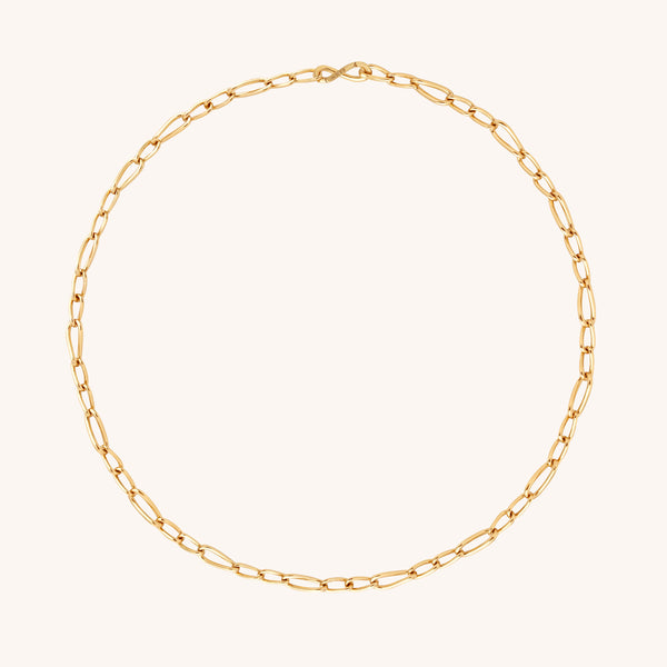 Infinite Slim Chain Necklace in Gold