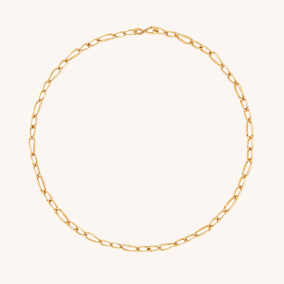 Infinite Slim Chain Necklace in Gold