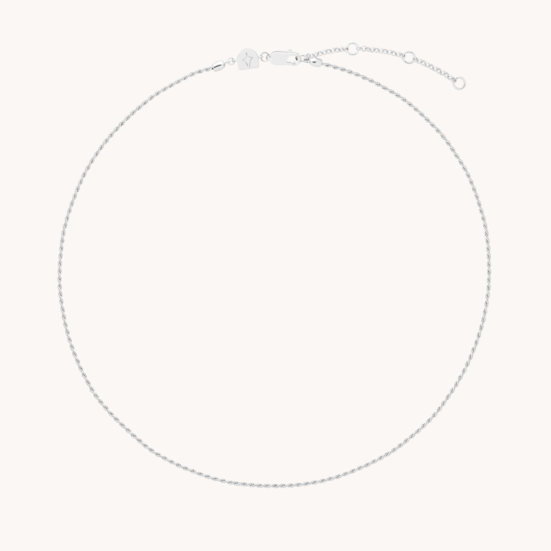 Essential Rope Chain Necklace in Silver