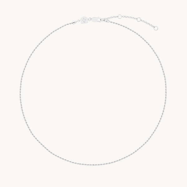 Essential Rope Chain Necklace in Silver