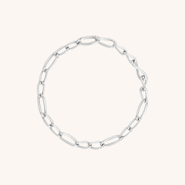 Infinite Slim Chain Bracelet in Silver