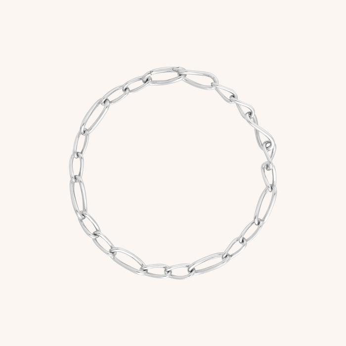 Infinite Slim Chain Bracelet in Silver