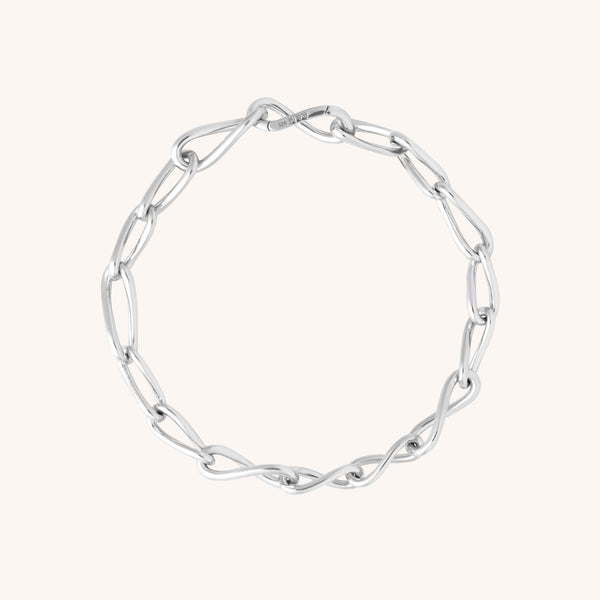 Infinite Chain Bracelet in Silver