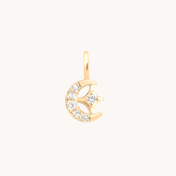 Pavé Celestial Charm 9k Gold