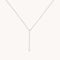 Molten Charm Lariat Necklace in Silver