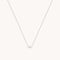 White Topaz Marquise Necklace in Solid White Gold