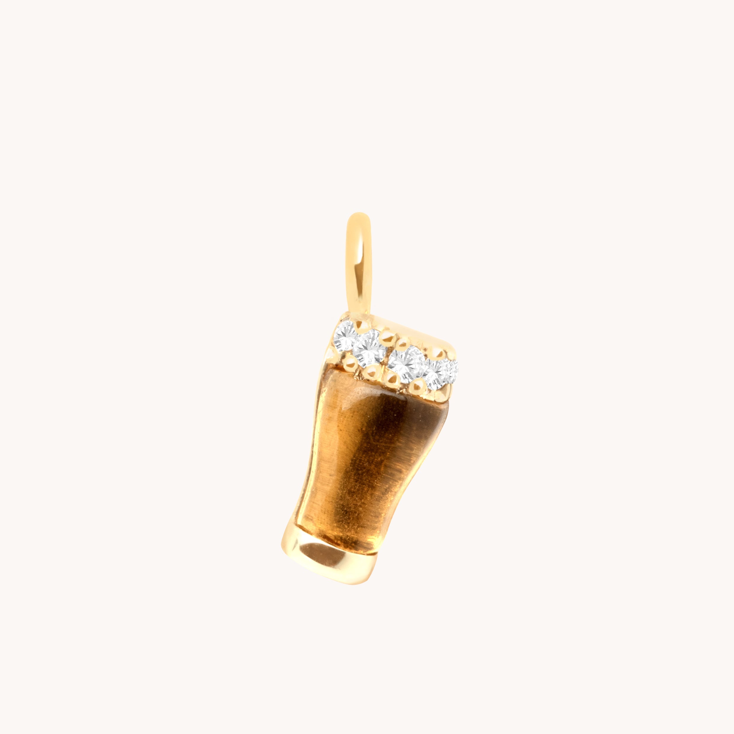 Pint of Beer Charm 9K Gold