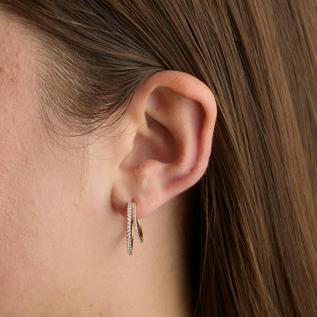 Illusion Crystal Hoops in Gold-Astrid &amp; Miyu