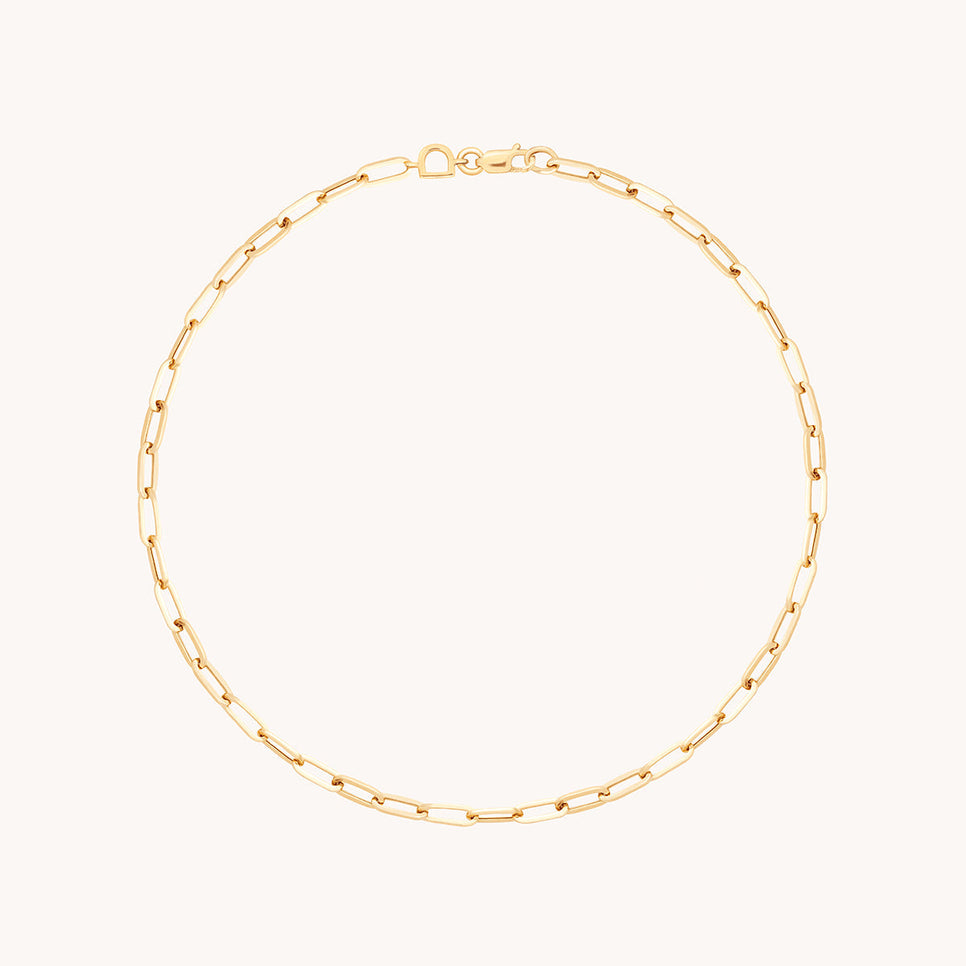 Piccadilly Story Chain Anklet in Solid Gold-Astrid &amp; Miyu
