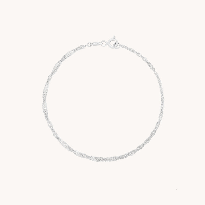 Bracelets - Bold Astrid Chain Bracelet in Solid White Gold - Bracelets - Astrid &amp; Miyu