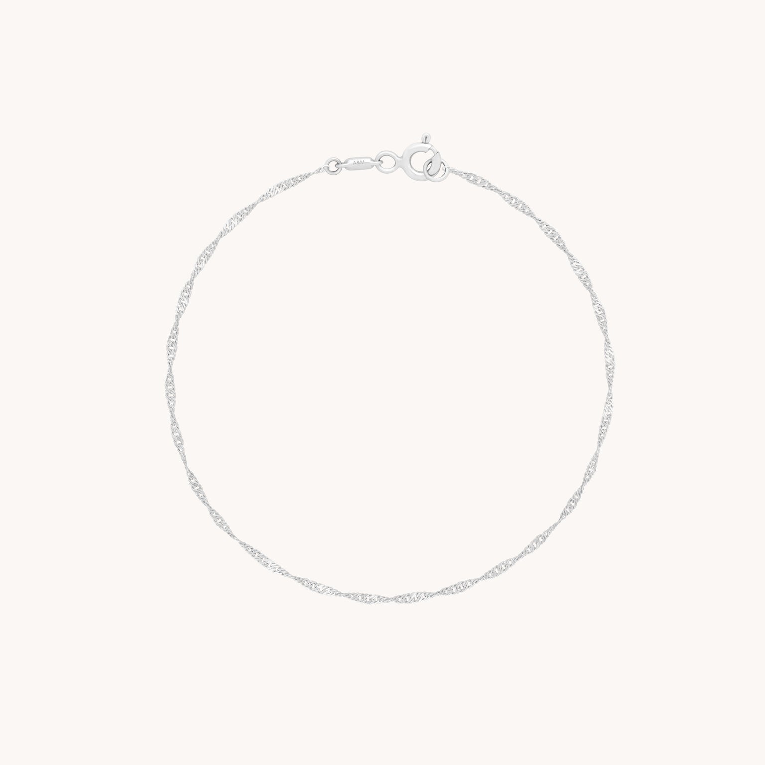 Astrid Chain Bracelet in Solid White Gold