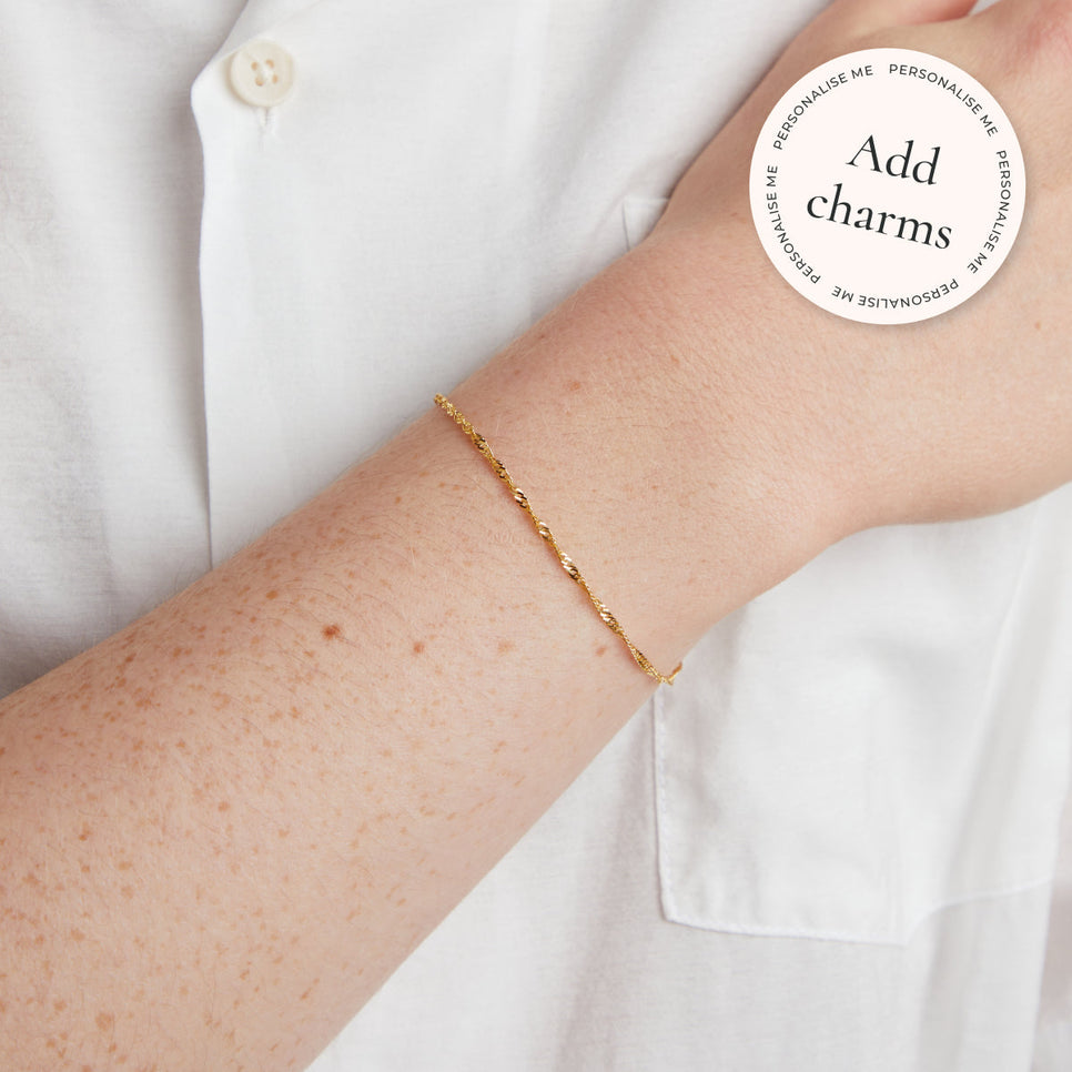 Bracelets - Bold Astrid Chain Bracelet in Solid Gold - Bracelets - Astrid &amp; Miyu