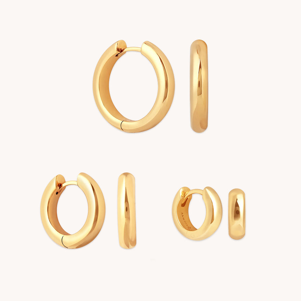 Bold Hoop to Huggie Gift Set in Gold