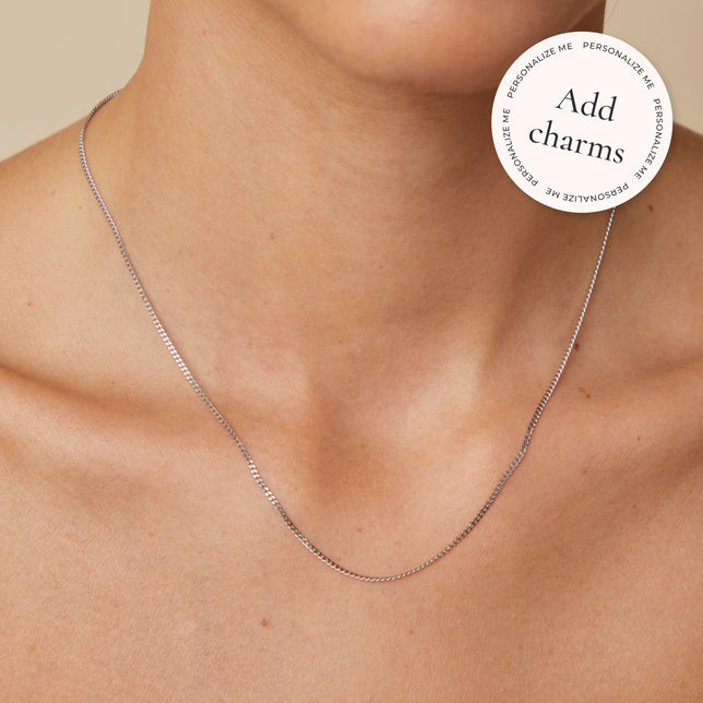 Bold Miyu Chain Necklace in Solid White Gold