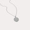 Close up shot of the front of the Capricorn Zodiac Pendant Necklace in Silver