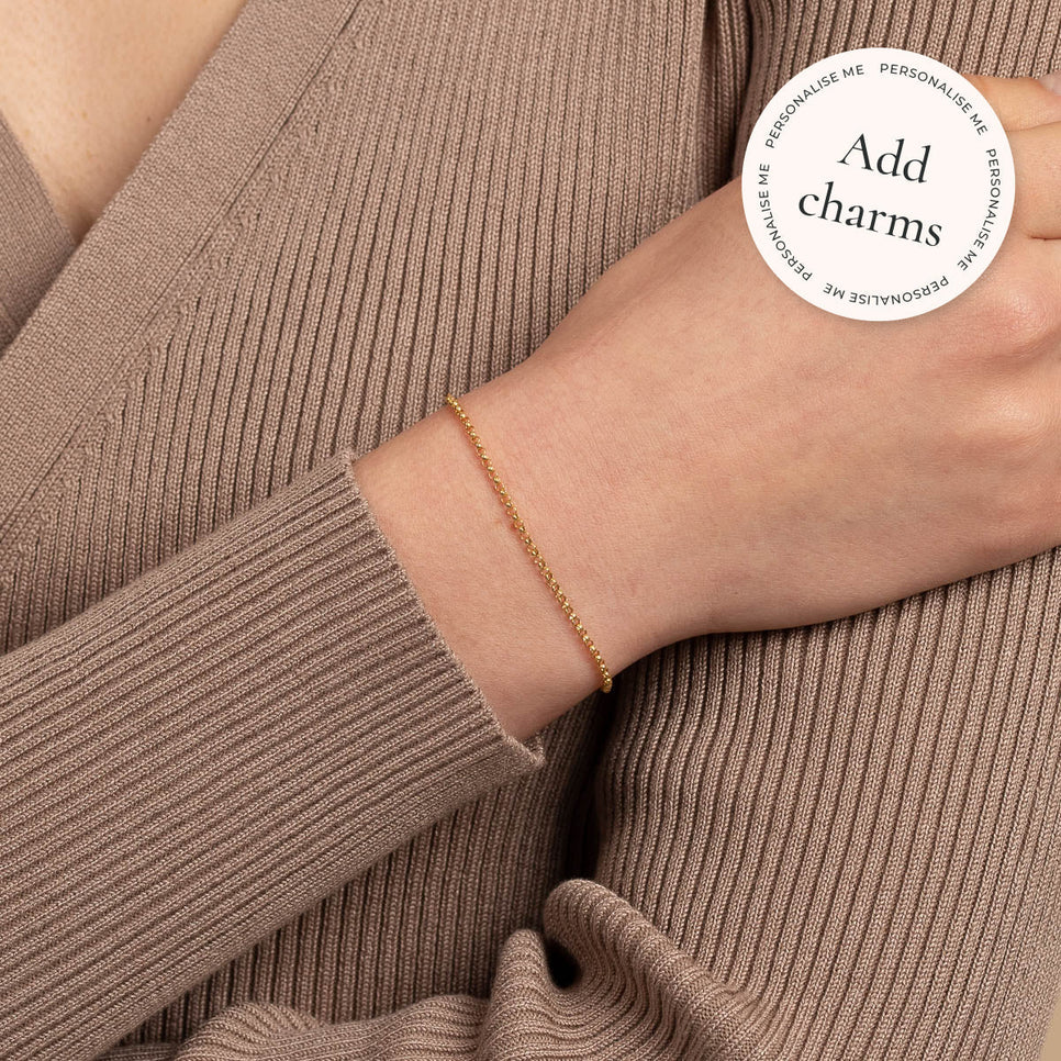 Chain Bracelets - Chelsea Story Chain Bracelet in Solid Gold - Story Chain - Astrid &amp; Miyu