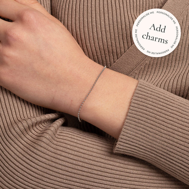 Bracelets - Chelsea Chain Bracelet in Solid White Gold - - Astrid &amp; Miyu