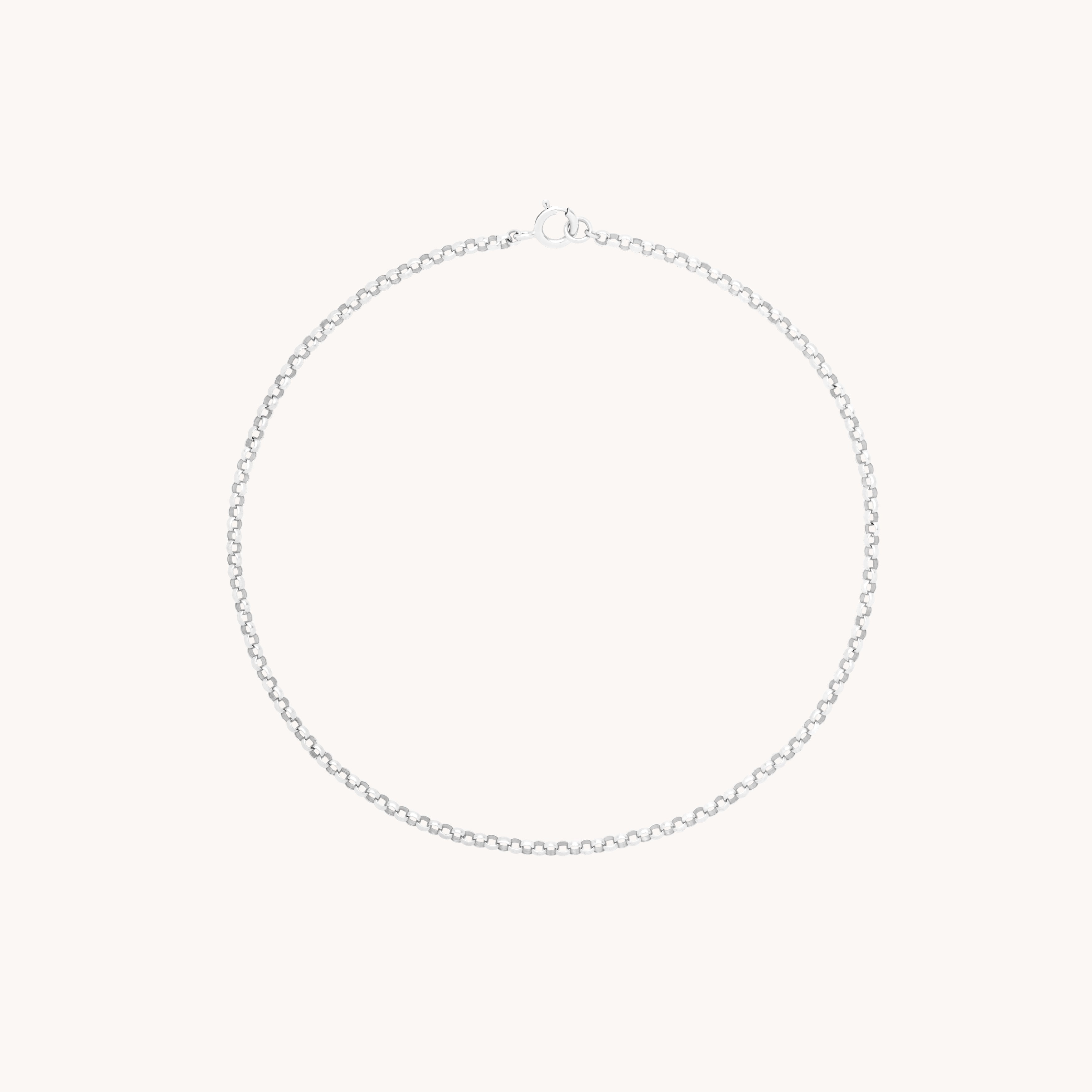 Chelsea Chain Bracelet in Solid White Gold