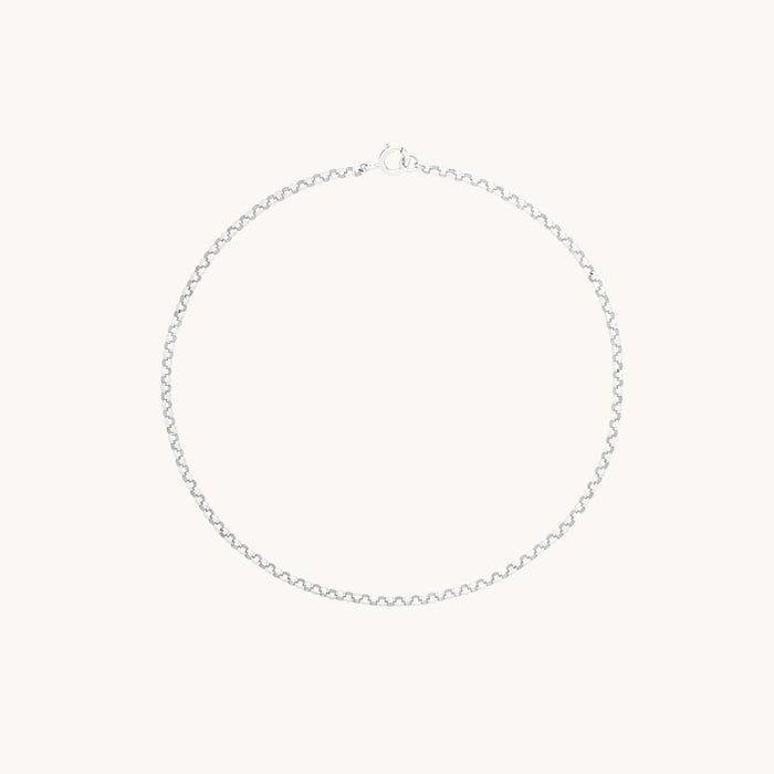 Chelsea Chain Bracelet in Solid White Gold