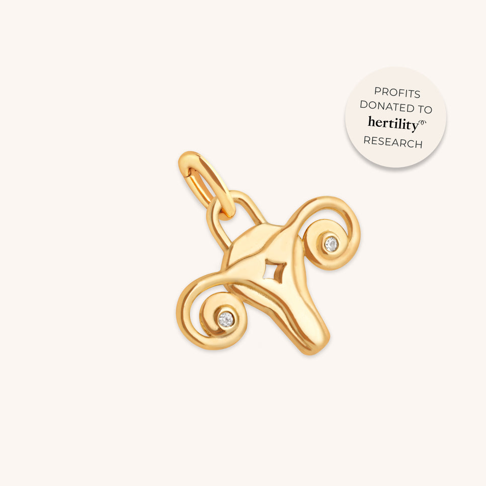 A&M x Hertility Uterus Charm in Gold