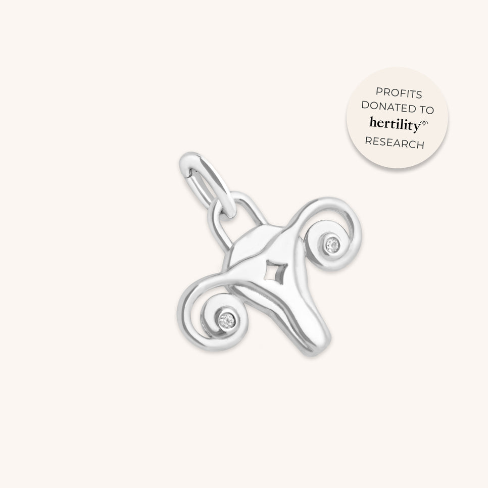 A&M x Hertility Uterus Charm in Silver