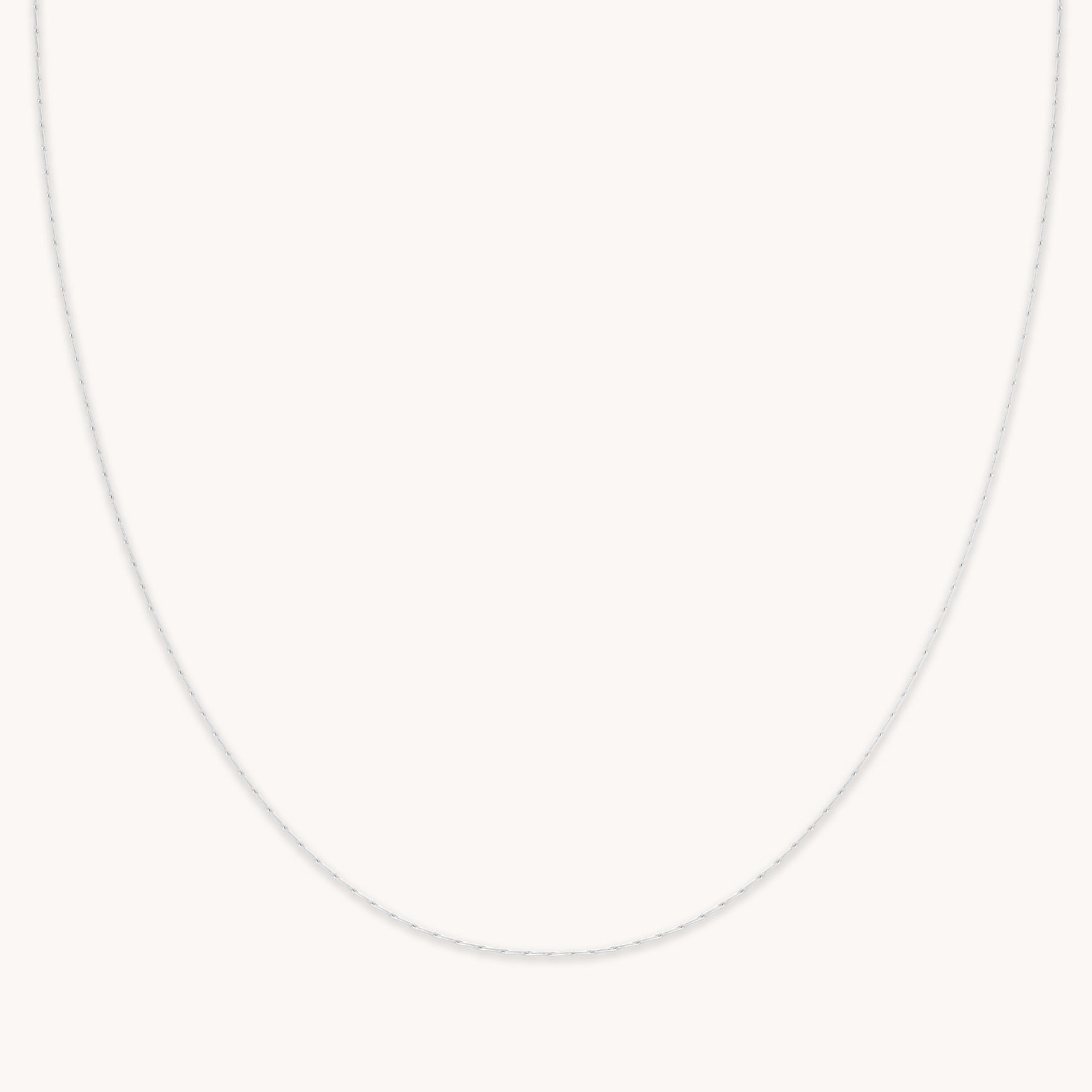 Gold Necklaces - Marylebone Chain Necklace in Solid White Gold - - Astrid &amp; Miyu