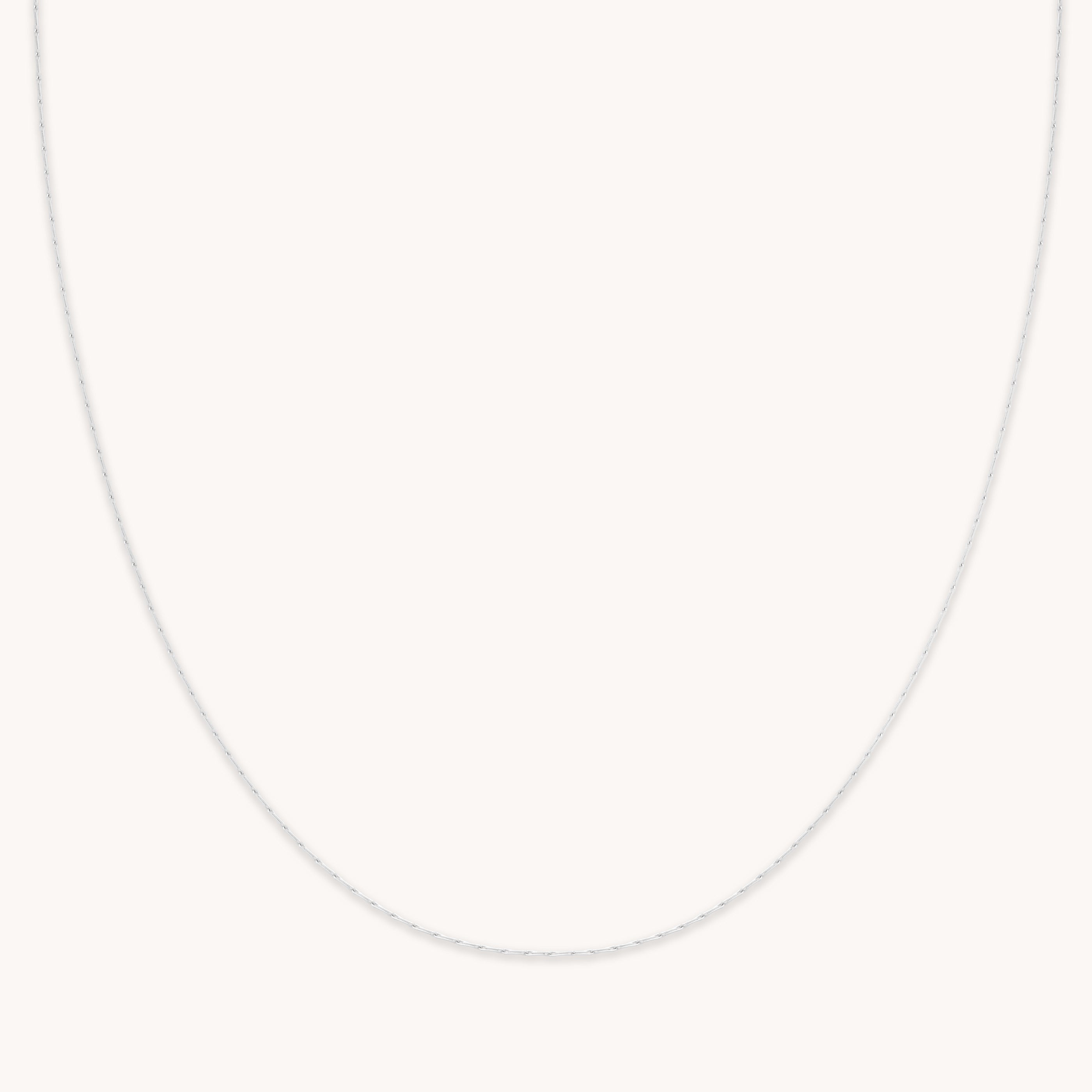 Gold Necklaces - Marylebone Chain Necklace in Solid White Gold - - Astrid &amp; Miyu