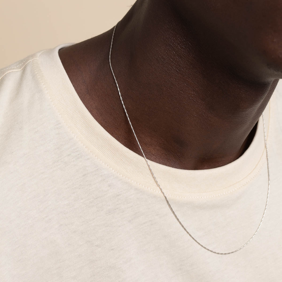 Gold Necklaces - Marylebone Chain Necklace in Solid White Gold - - Astrid &amp; Miyu