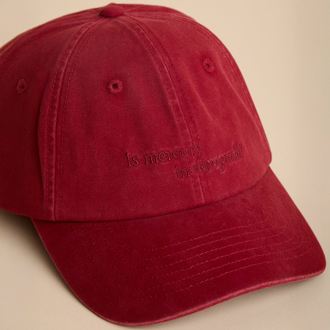 Mercury in Retrograde Cap in Red