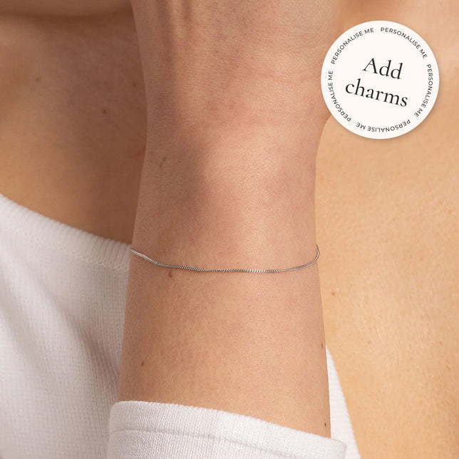 Bracelets - Miyu Chain Bracelet in Solid White Gold - - Astrid &amp; Miyu