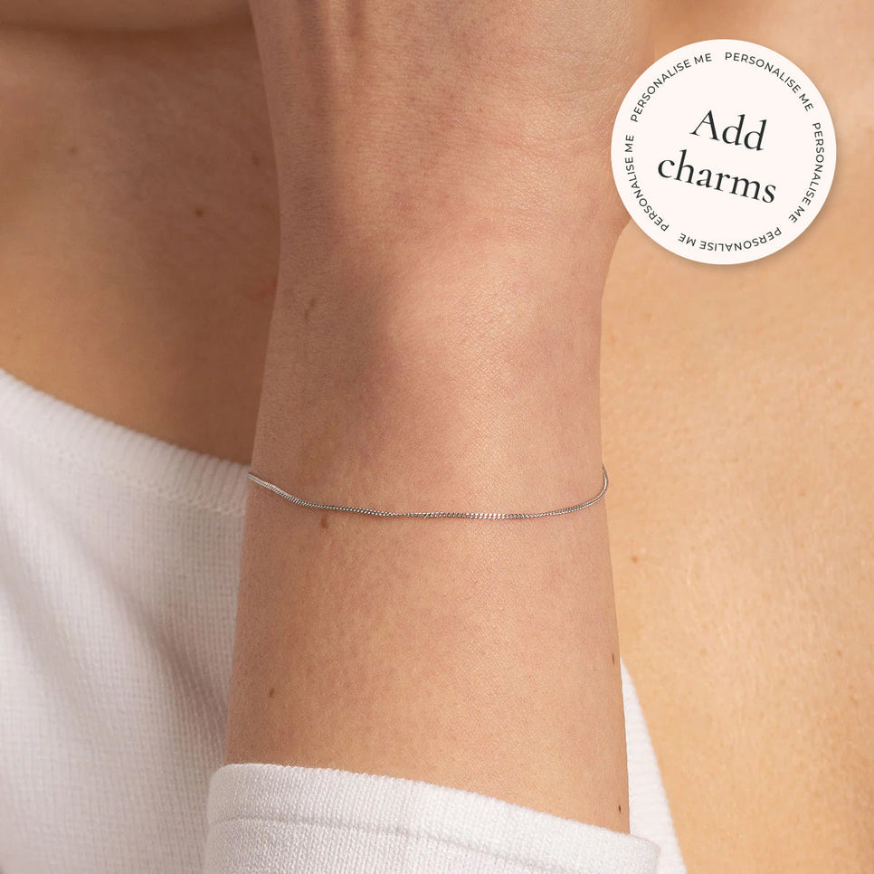 Bracelets - Miyu Chain Bracelet in Solid White Gold - - Astrid &amp; Miyu