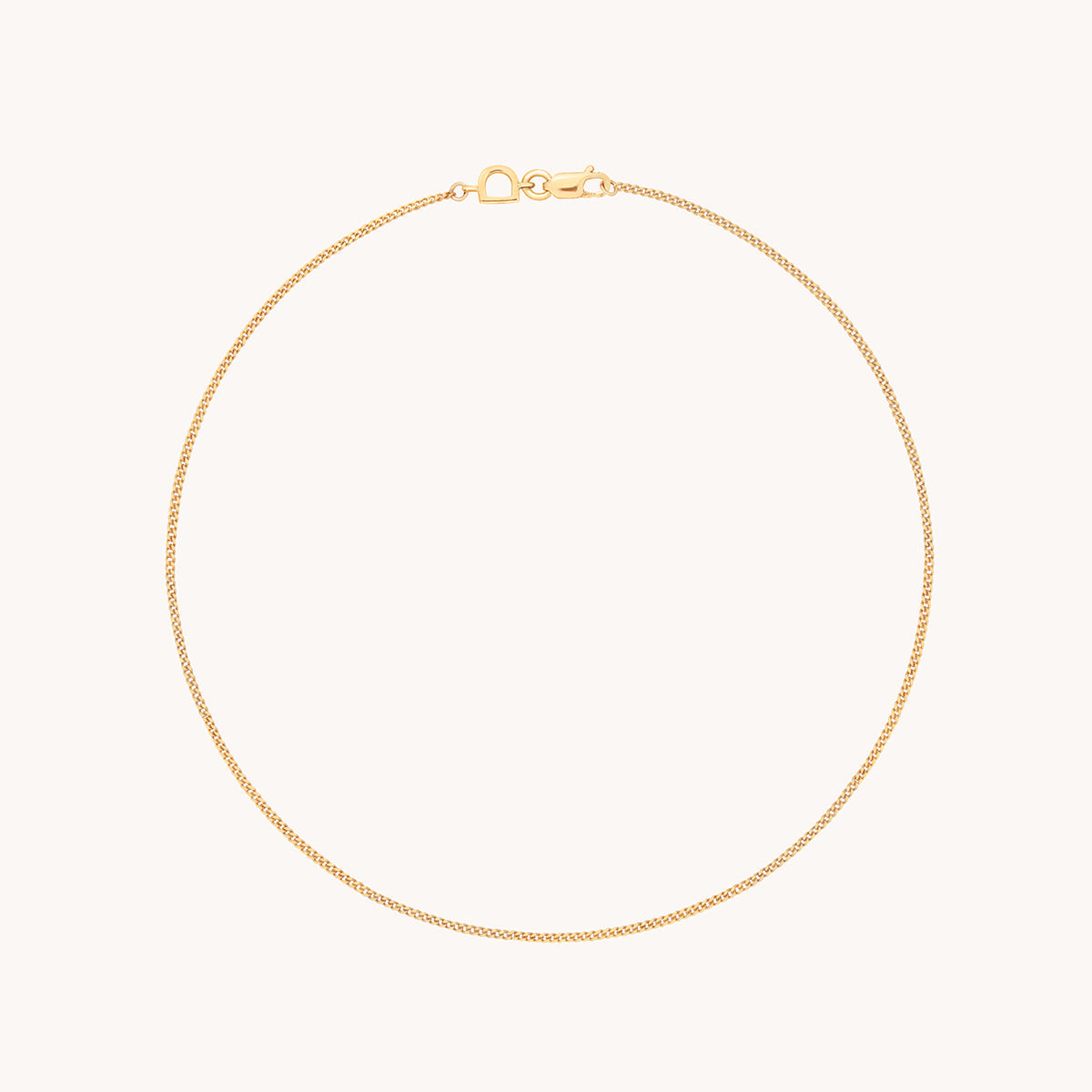 Miyu Story Chain Anklet in Solid Gold