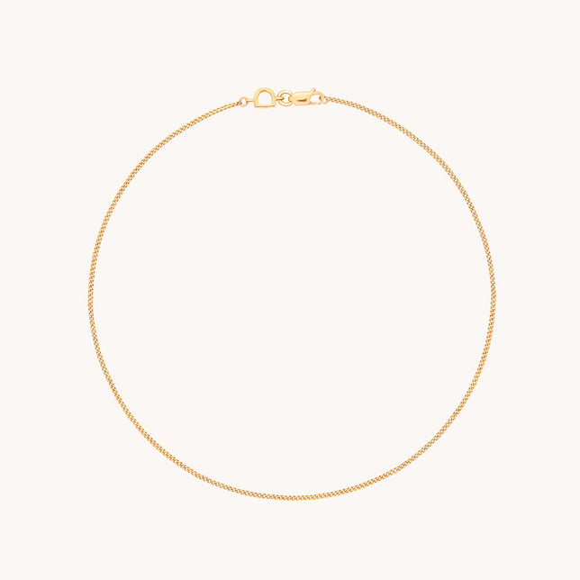 Miyu Story Chain Anklet in Solid White Gold