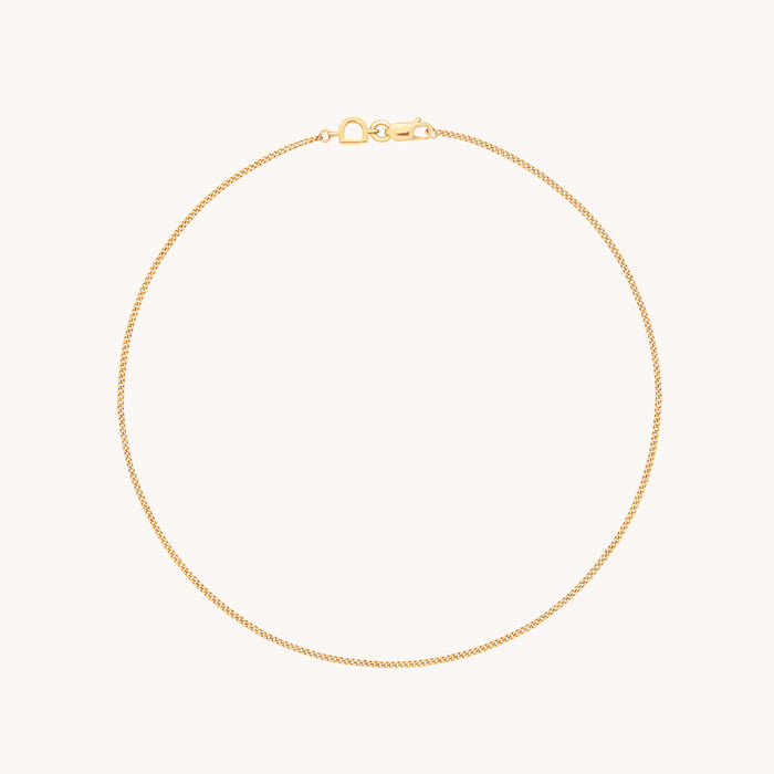 Miyu Story Chain Anklet in Solid Gold