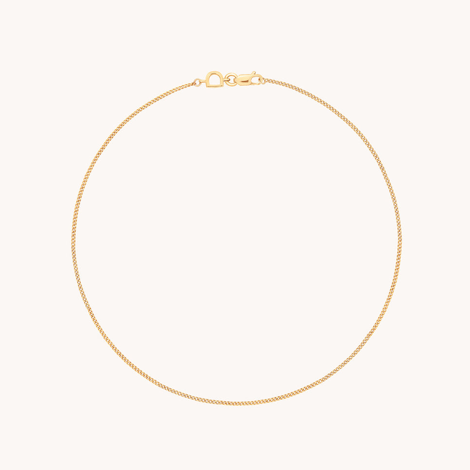 Miyu Story Chain Anklet in Solid Gold