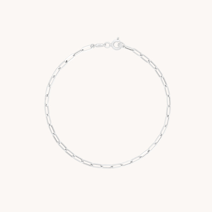 Bracelets - Piccadilly Chain Bracelet in Solid White Gold - Bracelets - Astrid &amp; Miyu