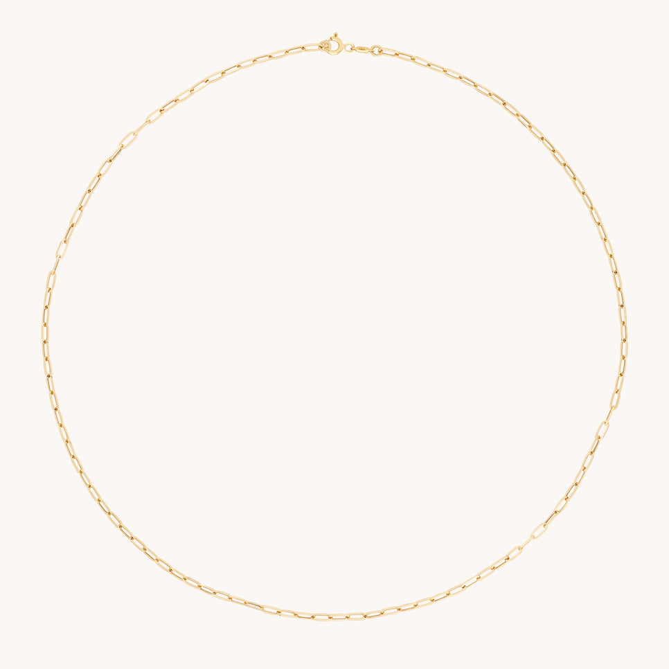 Charm Compatible Necklaces & Bracelets - Piccadilly Chain Necklace in Solid Gold - Necklaces - Astrid &amp; Miyu