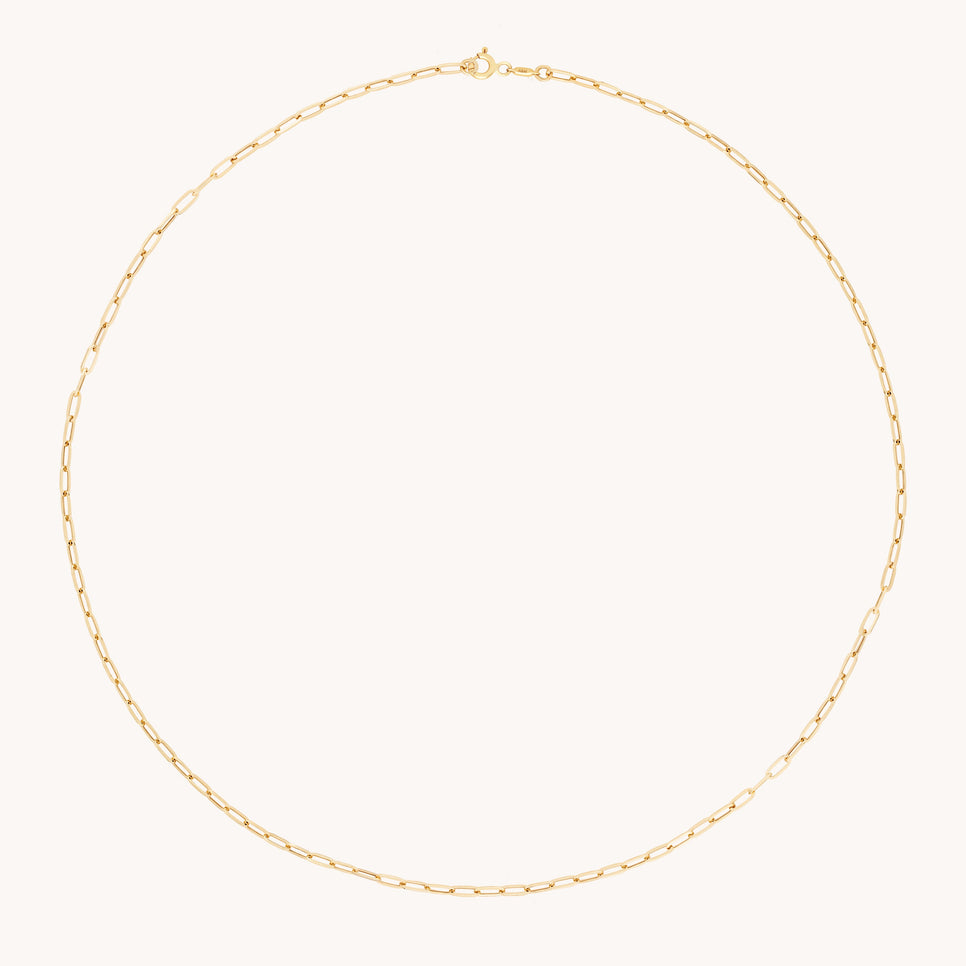 Piccadilly Chain Necklace in Solid Gold