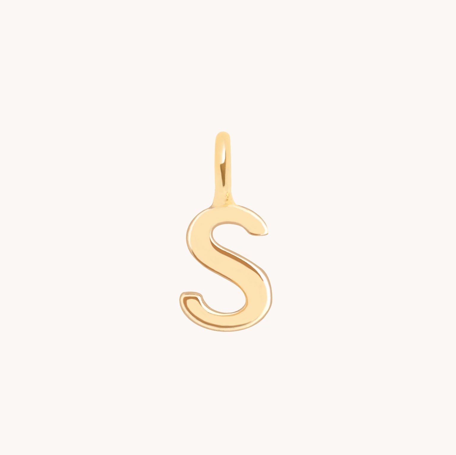 S Initial Charm 9k Gold
