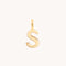 S Initial Charm 9k Gold