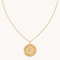 Sagittarius Bold Zodiac Pendant Necklace in Gold