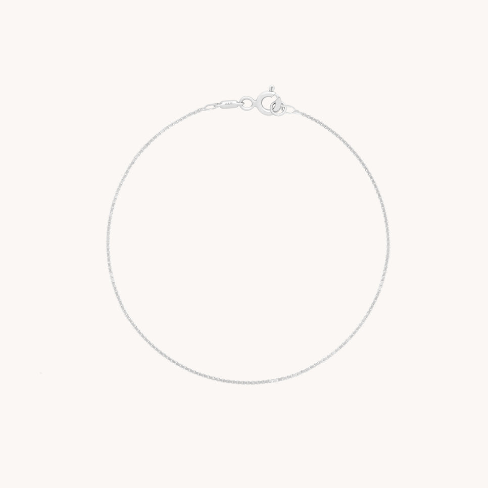 Bracelets - Shoreditch Chain Bracelet in Solid White Gold - Bracelets - Astrid &amp; Miyu