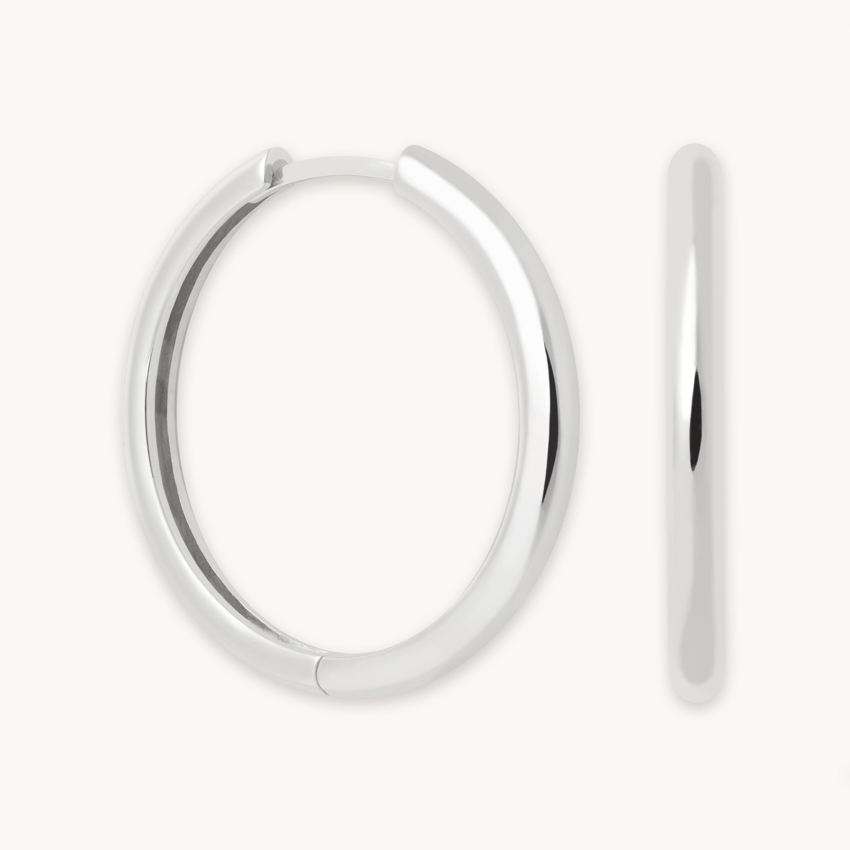 Essential Large Hoops in Silver