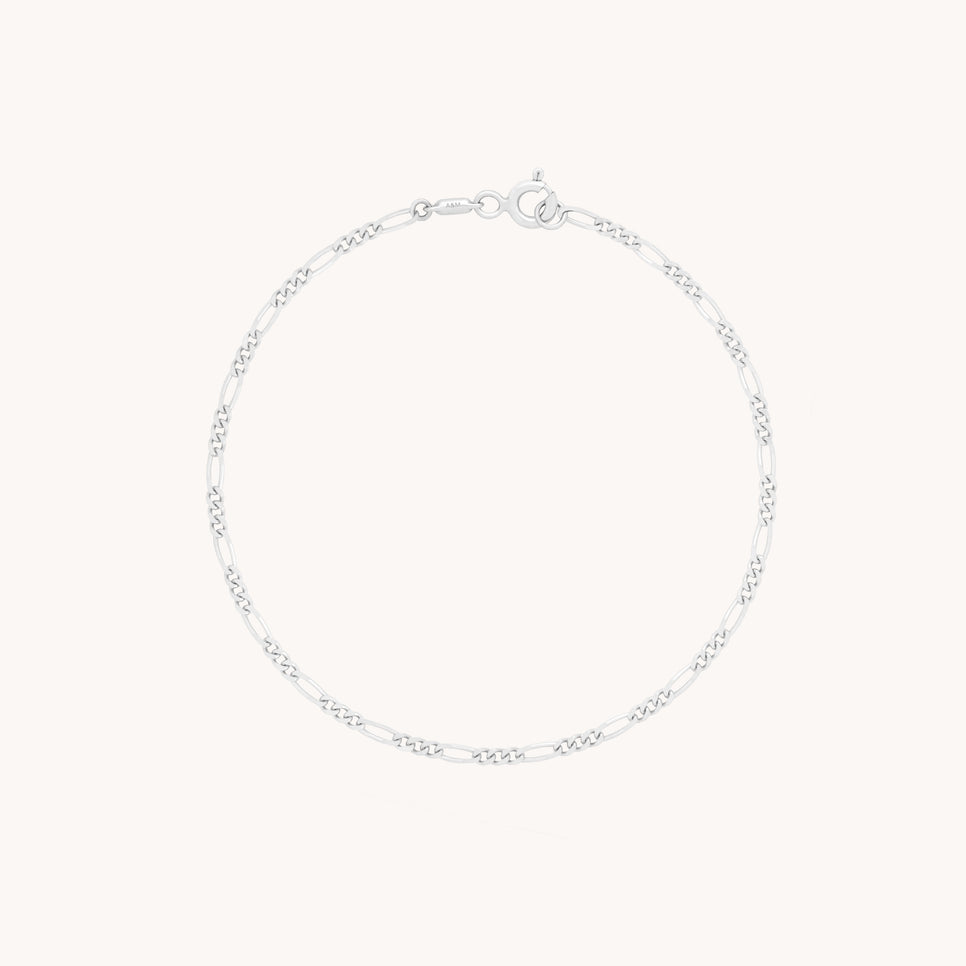 Soho Chain Bracelet in Solid White Gold